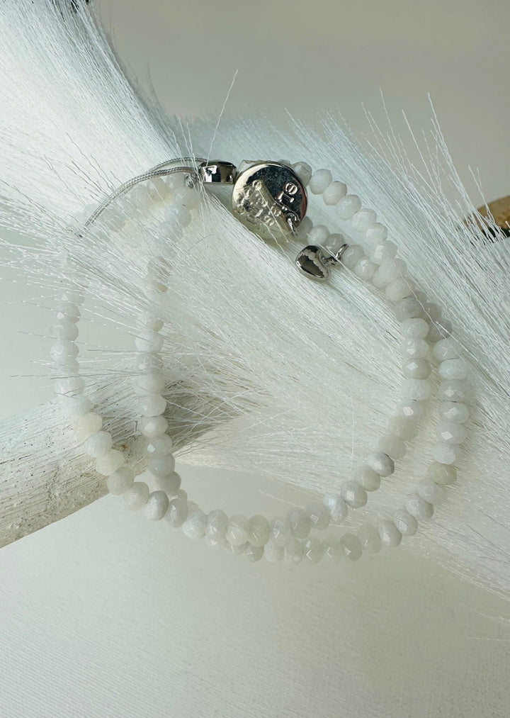 "ICE FOG" QUARTZITE DOUBLE BRACELET