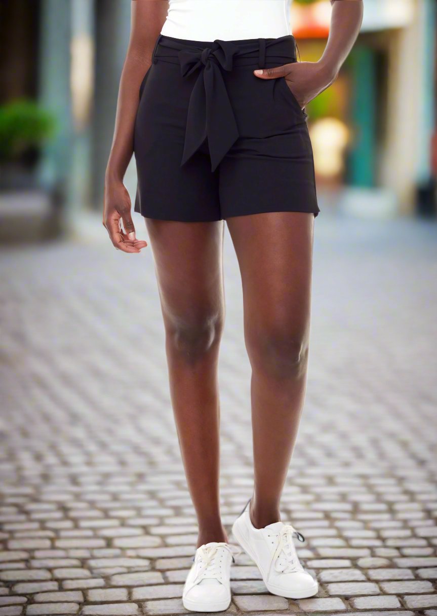 VICTORIA VEGAN SILK BLACK SHORT