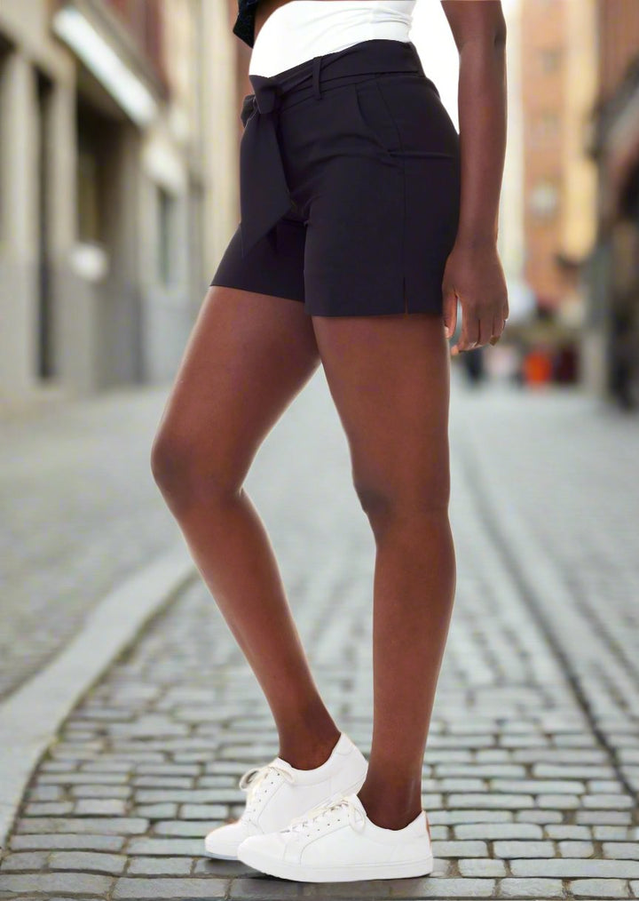 VICTORIA VEGAN SILK BLACK SHORT