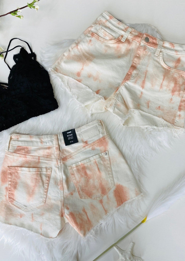 ROSIE PALE BLUSH BATIK DENIM SHORT