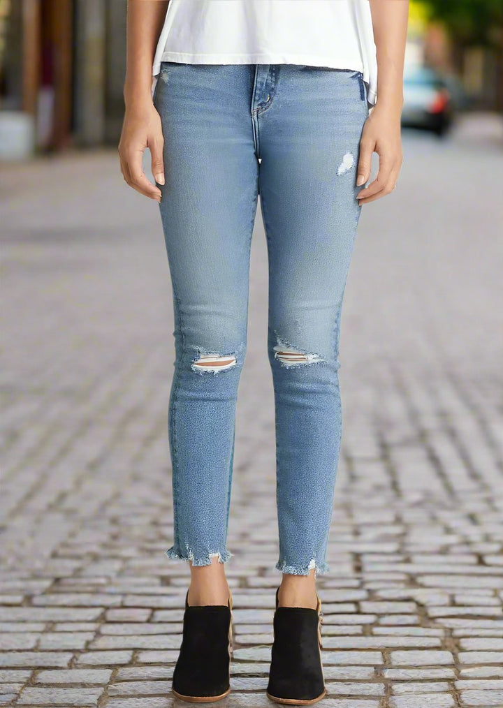 ISBISTER DISTRESSED SLIM JEANS