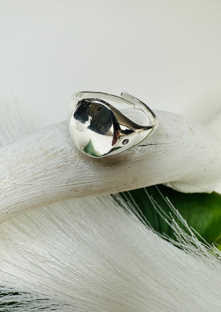JULIETTA CRYSTAL SIGNET RING