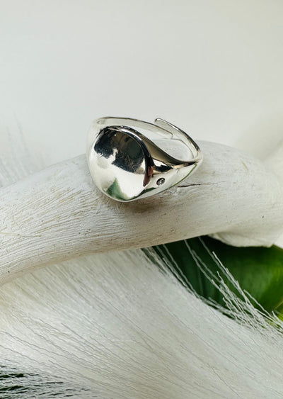 JULIETTA CRYSTAL SIGNET RING