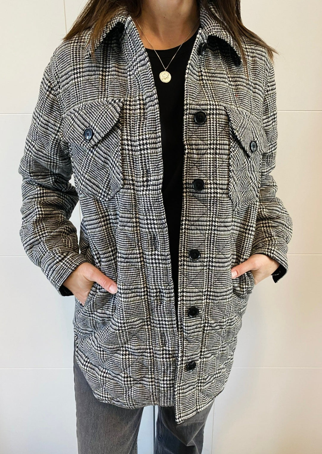 JESSICA QUILTED PLAID JACKET