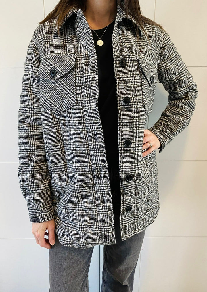 JESSICA QUILTED PLAID JACKET