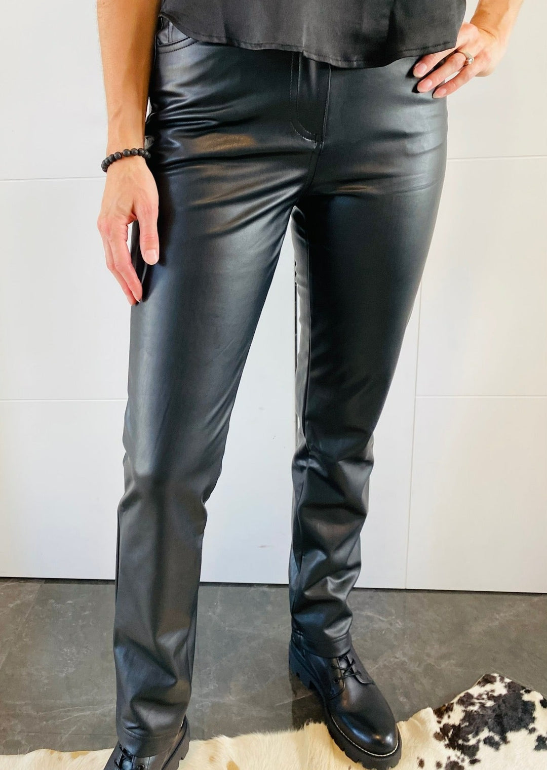 RD Style Kennedy Vegan Leather Black Pant