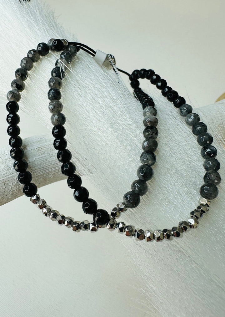 "MARQUIS" QUARTZITE DOUBLE BRACELET