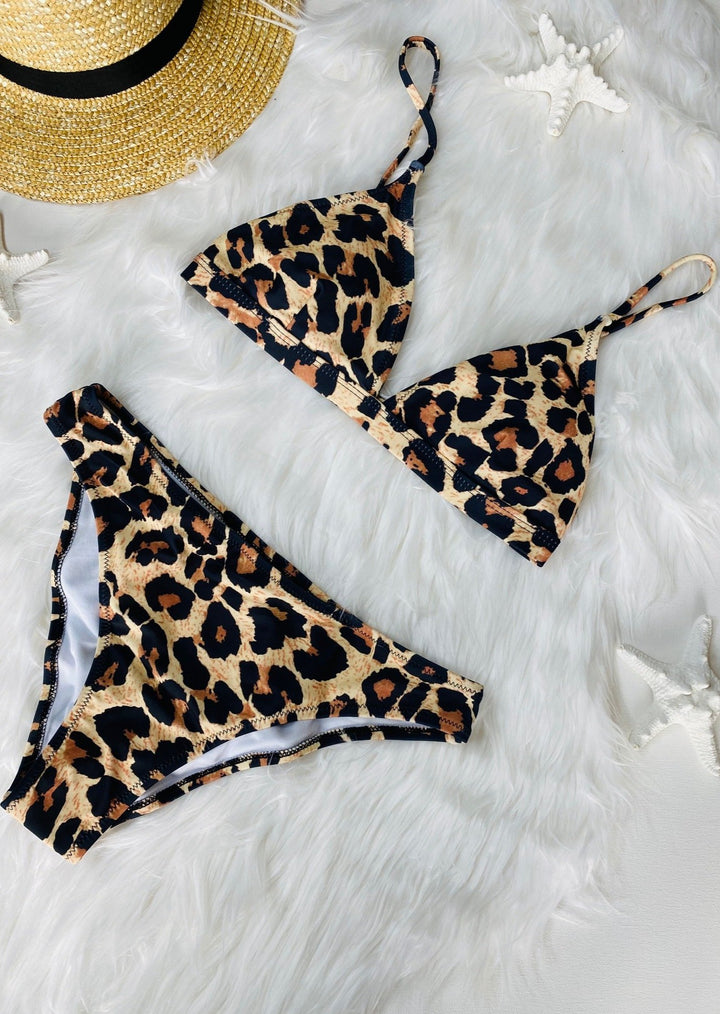 MAUI LEOPARD BRALETTE BIKINI SWIMSUIT