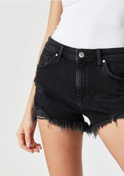 ROSIE SHORTS IN SMOKE RIPPED 90S