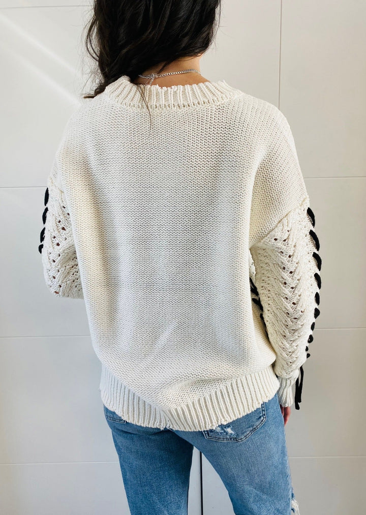 MELODY LACE DETAIL SWEATER