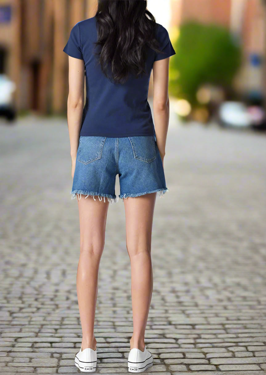 MILLIE DARK BLUE DENIM SHORT