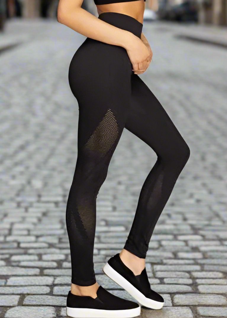 NYLON BLACK COMPRESSION LEGGINGS