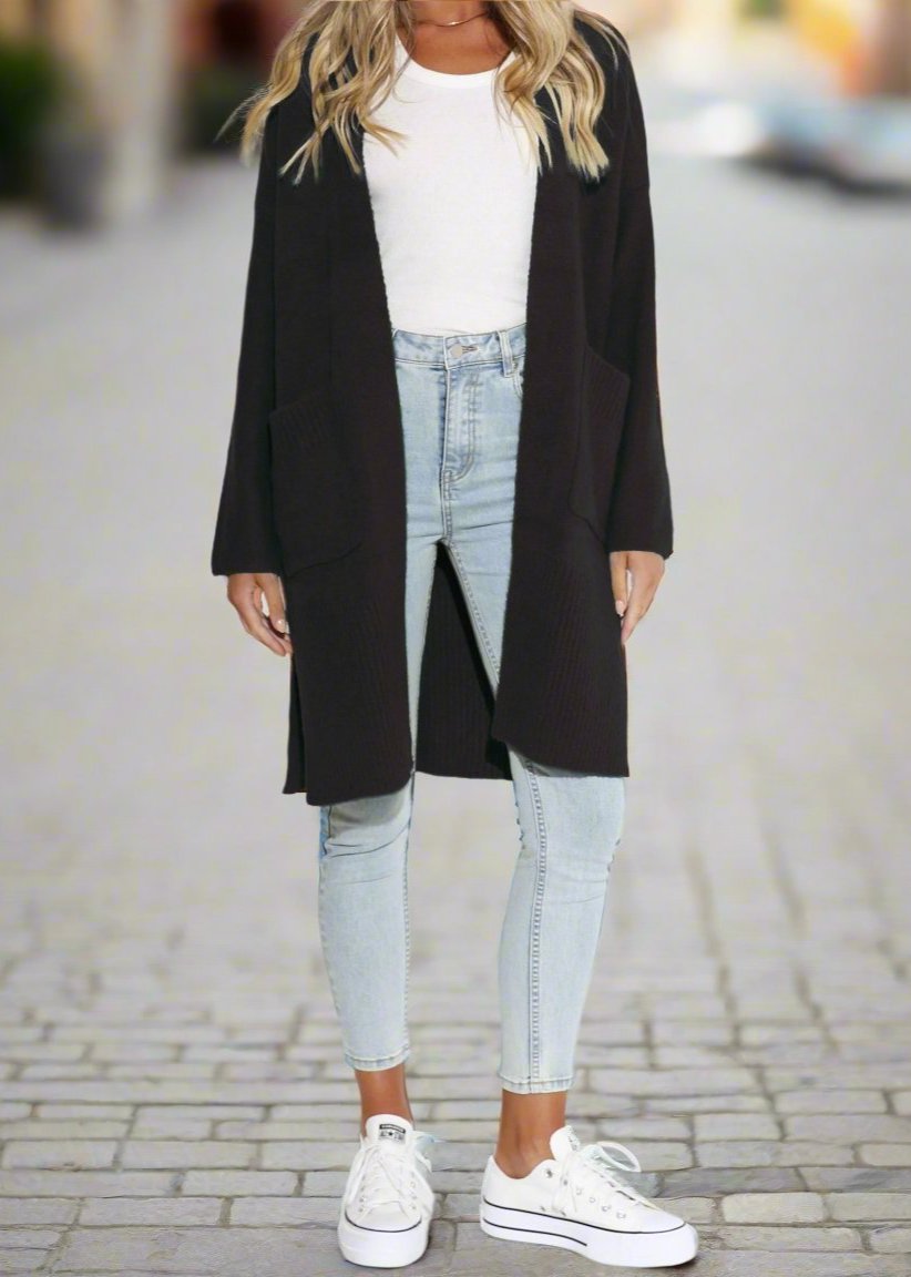 OPEN BLACK CARDIGAN
