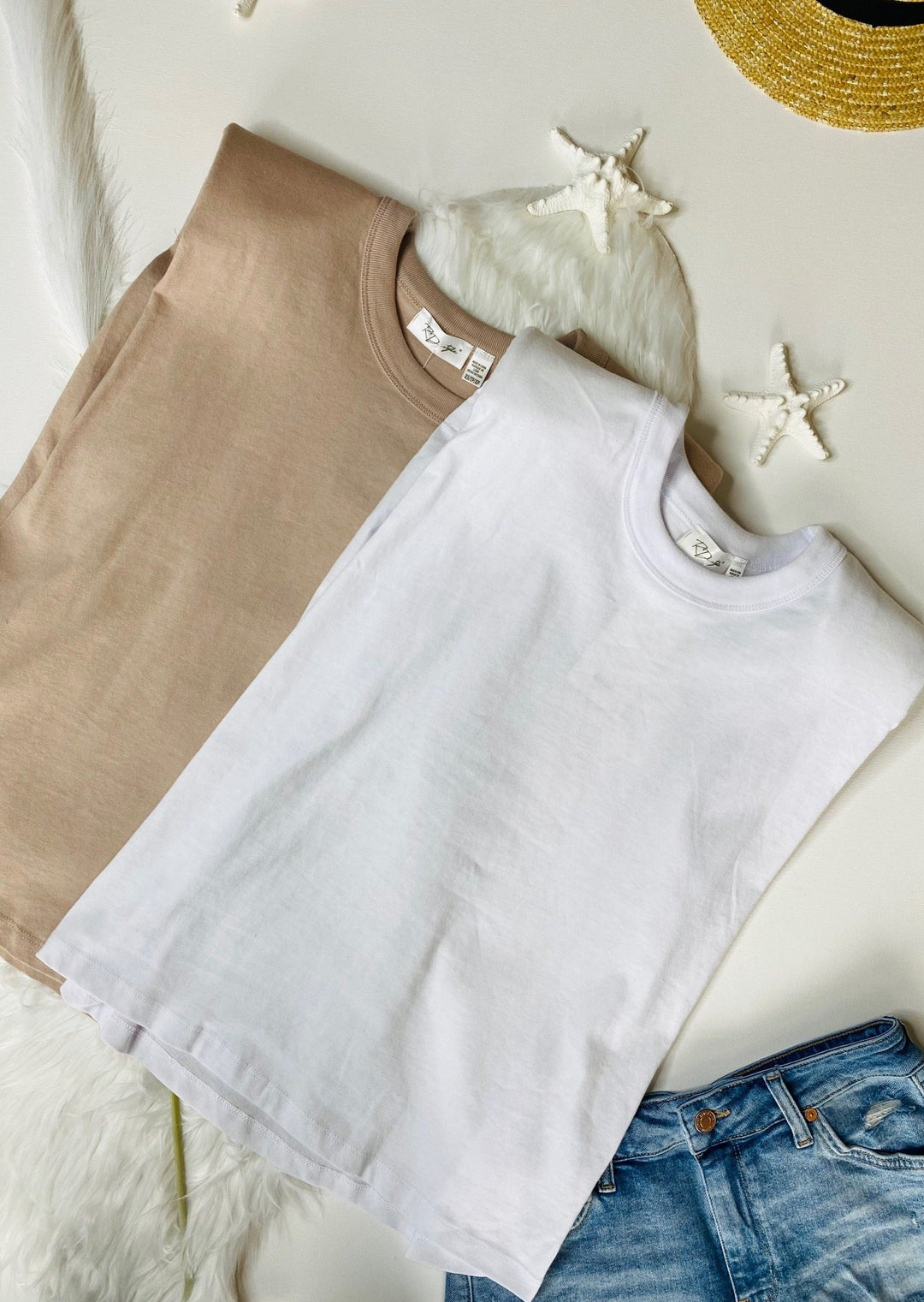 PADDED SHOULDER TANK TOP