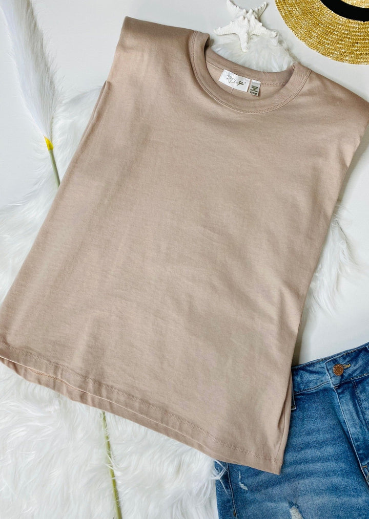 PADDED SHOULDER TANK TOP