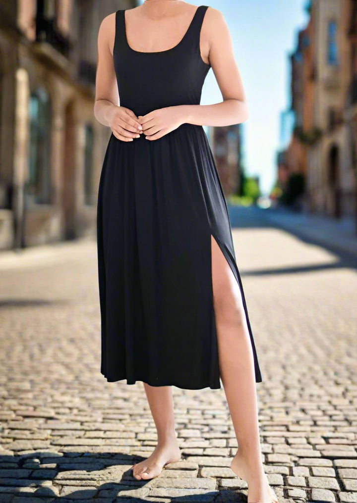 PENELOPE BLACK MIDI DRESS