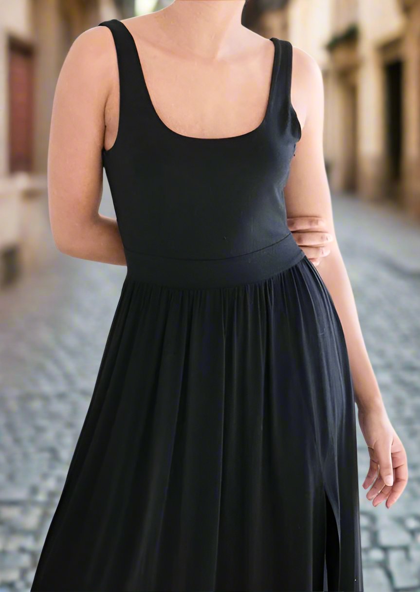 PENELOPE BLACK MIDI DRESS