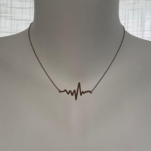 "EKG" SILVER NECKLACE