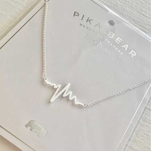 "EKG" SILVER NECKLACE