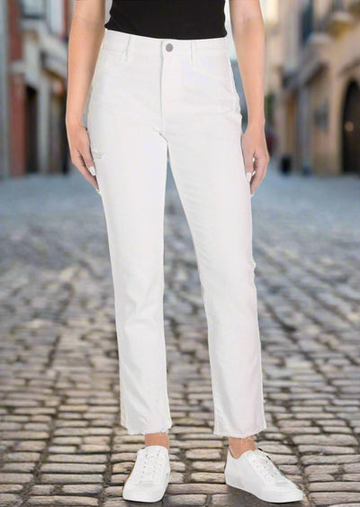 RENE MID-RISE DISTRESSED JEAN - SANTA BARBARA