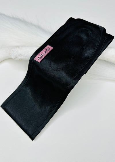 SATIN SLEEP HEADBAND IN BLACK