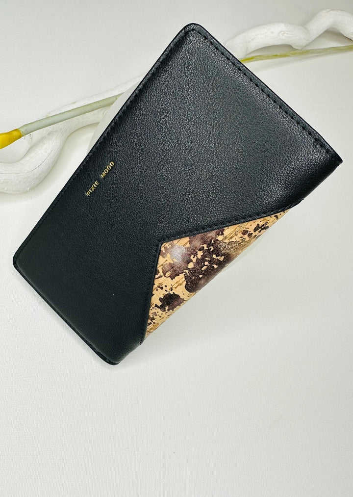 SOPHIE WALLET - BLACK/METALLIC CORK