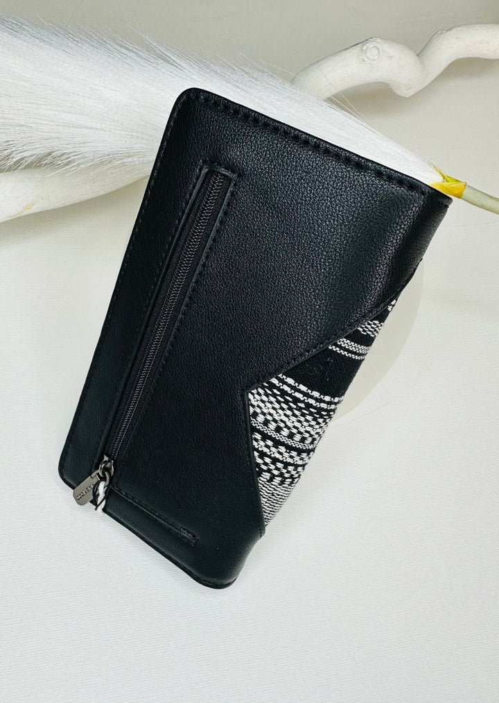 SOPHIE WALLET - BLACK & WHITE WOVEN