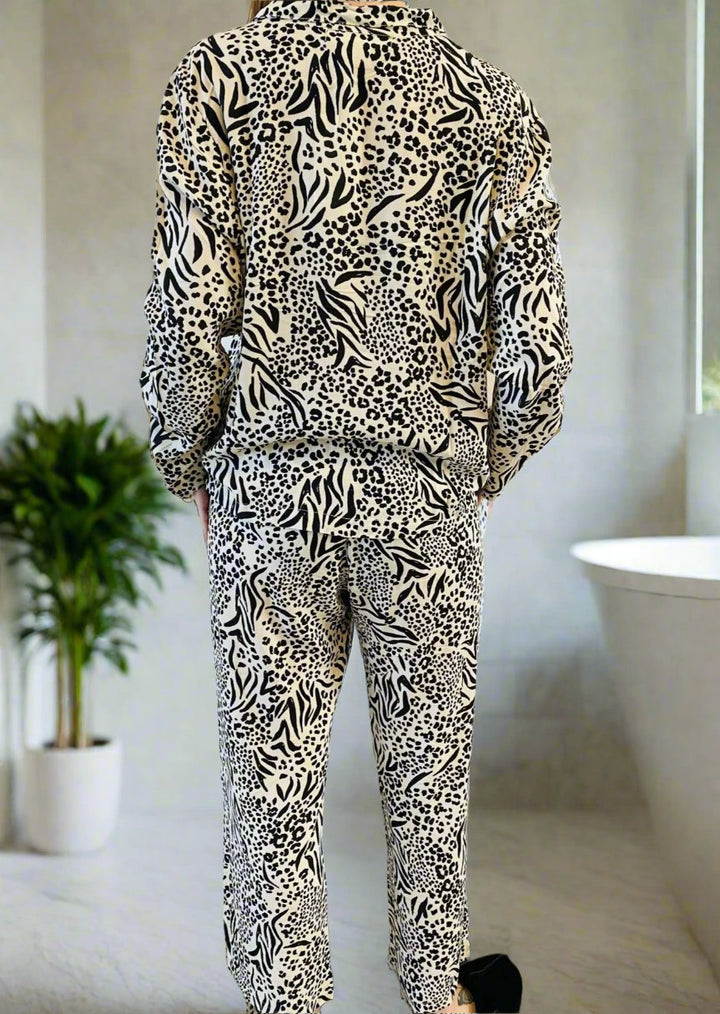 ANIMAL PRINT PAJAMA PANT SET