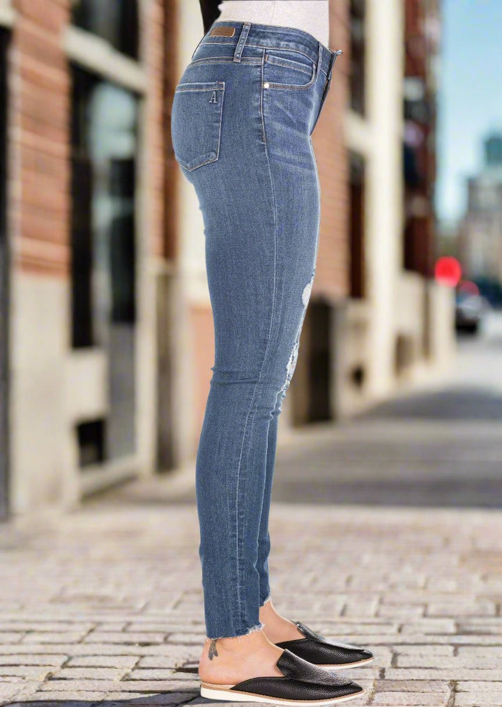 SARAH DISTRESSED SKINNY JEAN - ALISO VIEJO