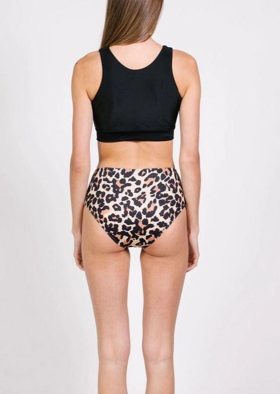 HUNTINGTON BEACH BLACK LEOPARD SWIMSUIT