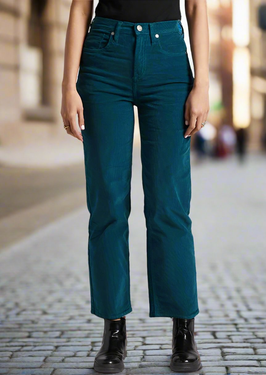 HIGHLY DESIRABLE STRAIGHT JEWEL CORD JEANS