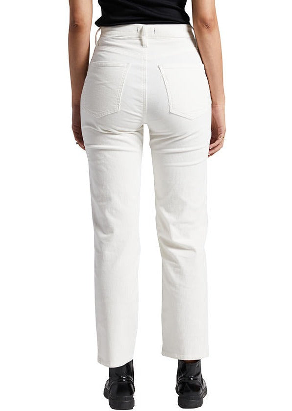 HIGHLY DESIRABLE STRAIGHT WHITE CORD JEANS back view
