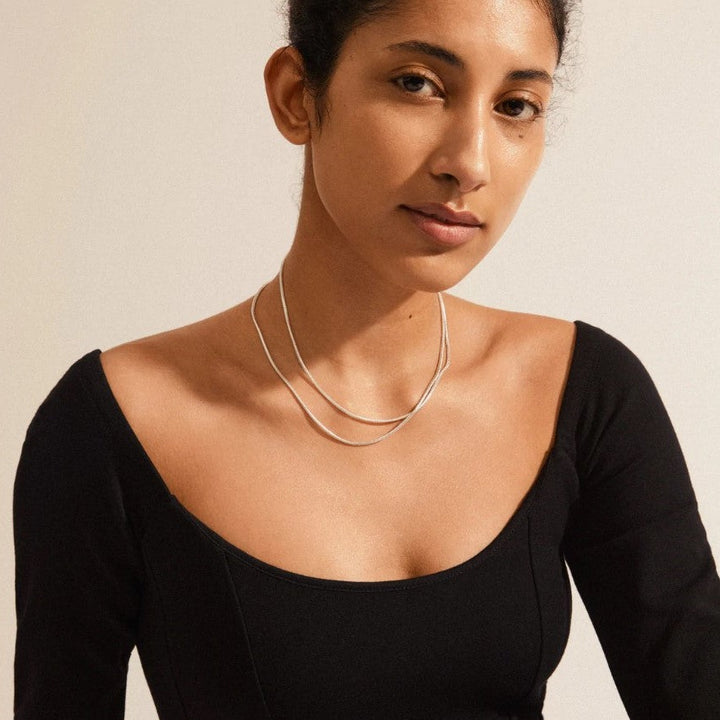 SOLIDARITY RECYCLED SNAKE CHAIN NECKLACE