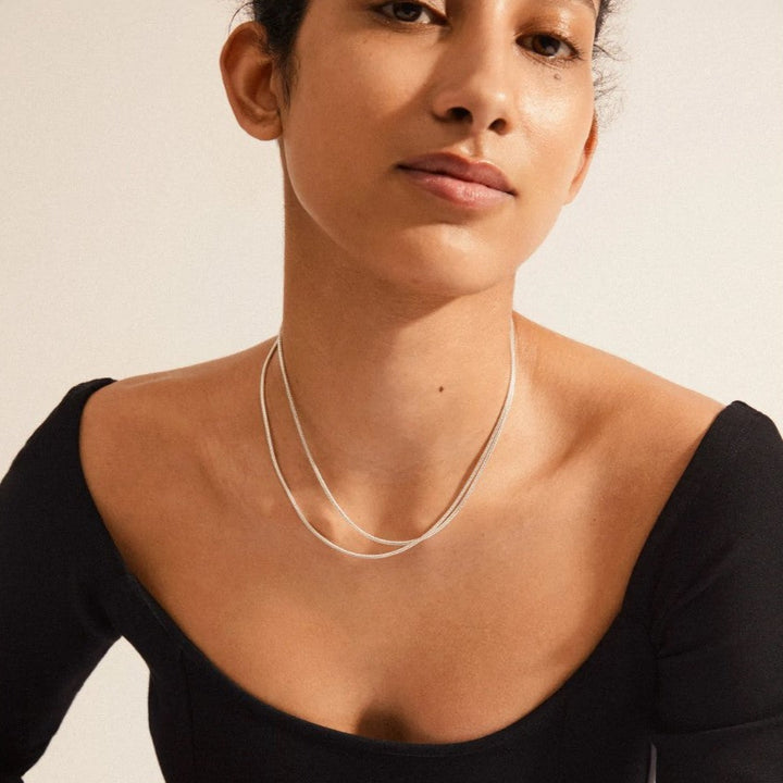 SOLIDARITY RECYCLED SNAKE CHAIN NECKLACE
