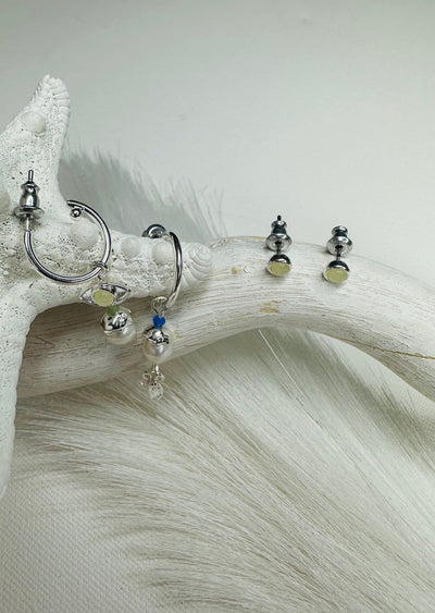THANKFUL ASYMMETRIC 2-IN-1 SET EARRINGS