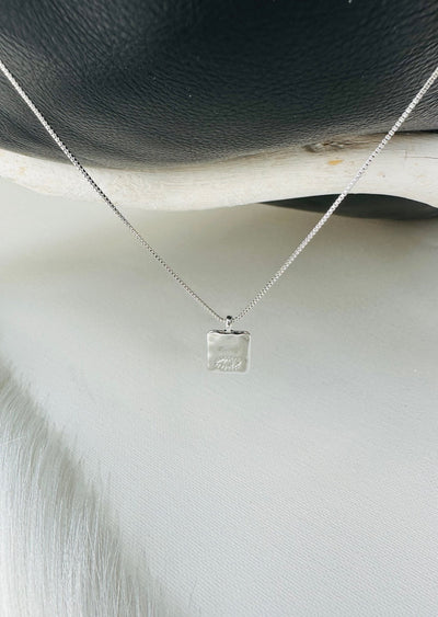 THANKFUL SQUARE PENDANT NECKLACE