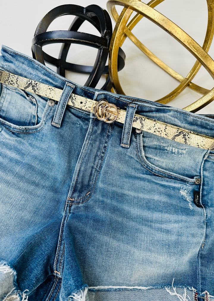 TIA B "GO" BELT - Small Gold Buckle