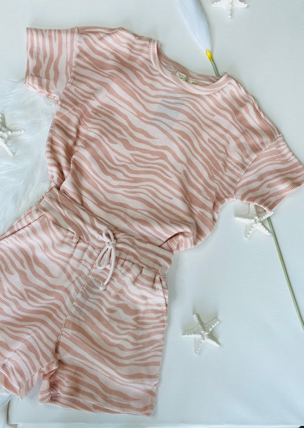 TIGER SHRIMP WAFFLE KNIT TEE