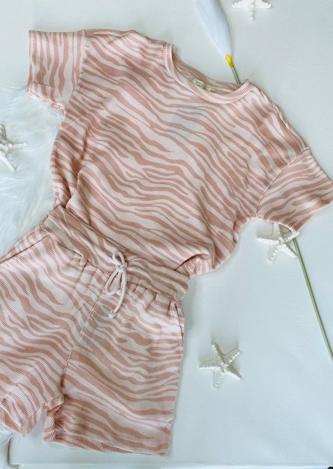 TIGER SHRIMP WAFFLE KNIT TEE