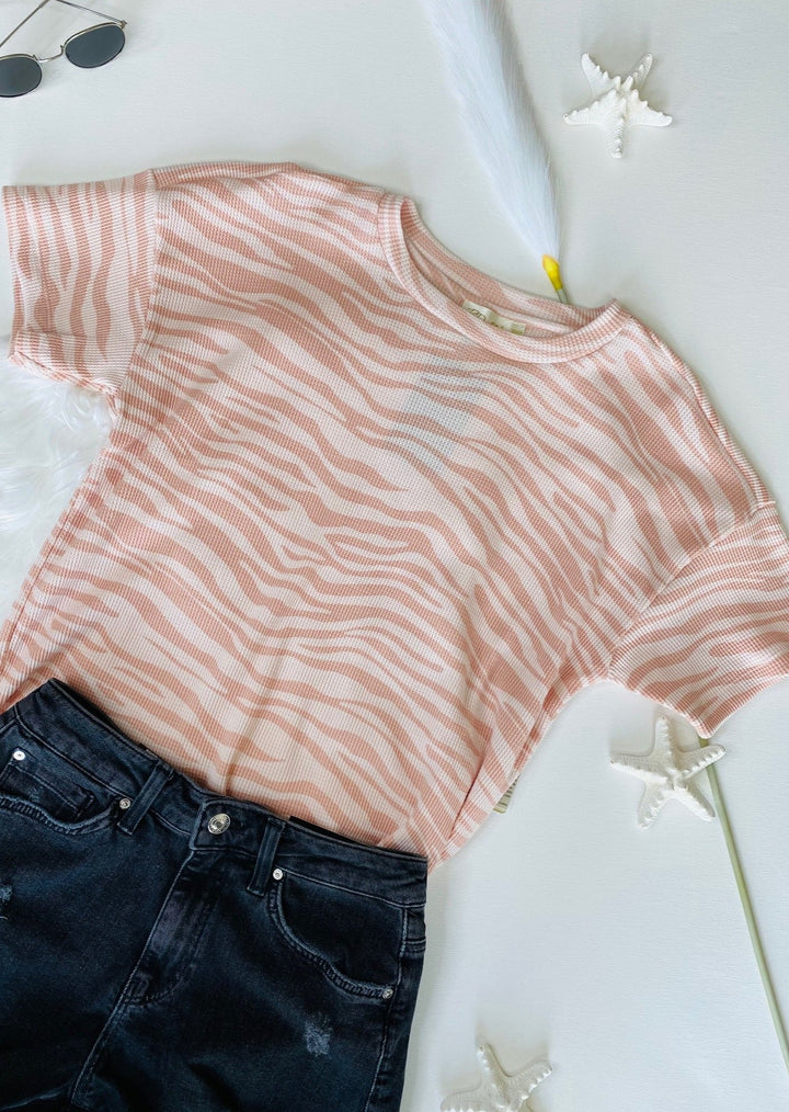 TIGER SHRIMP WAFFLE KNIT TEE