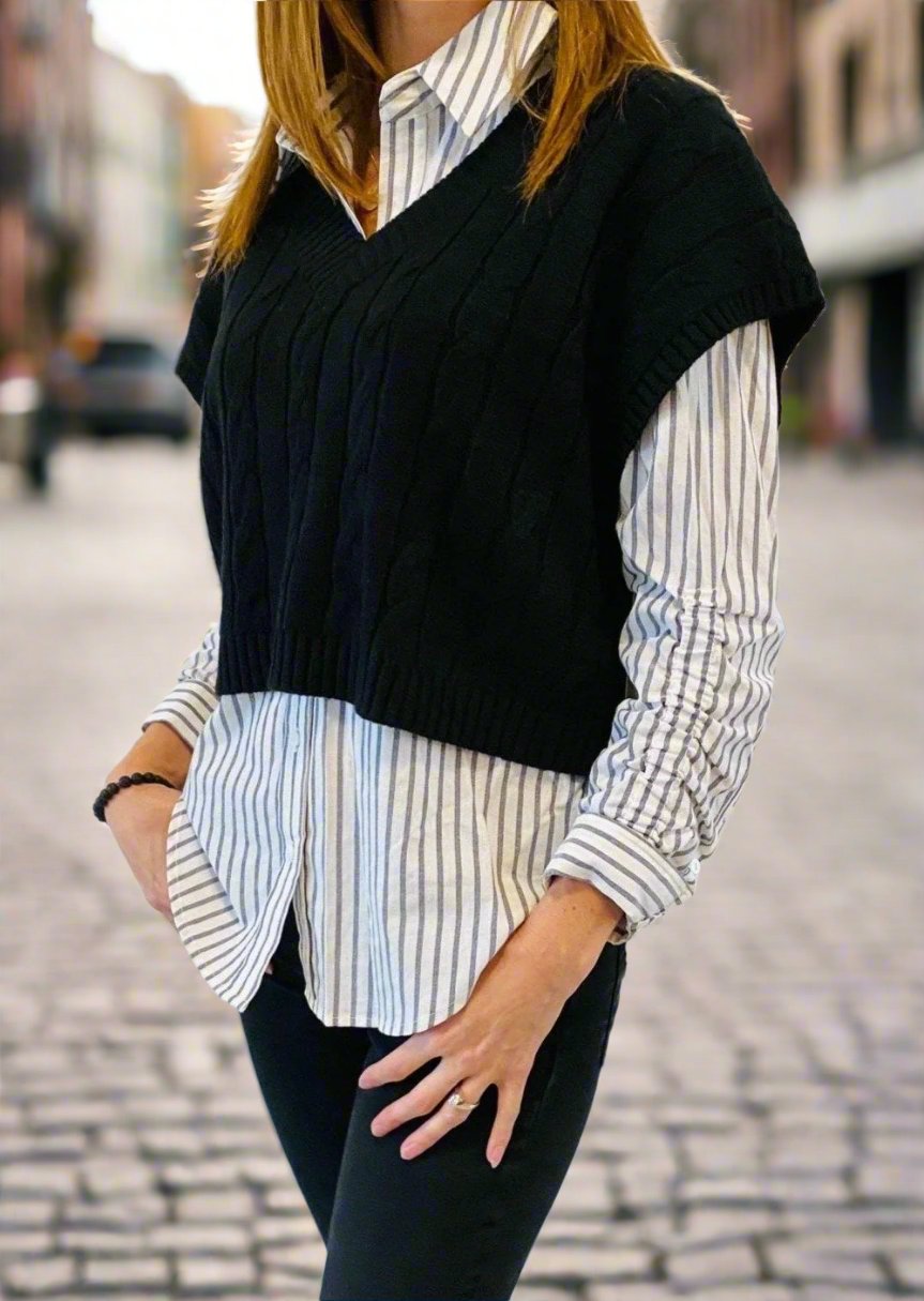 VIBE V-NECK SWEATER VEST